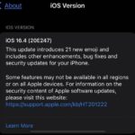Ios 16.4 update page in ihpone 14 pro screenshot