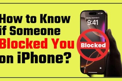 Holding iPhone with hand and the written Blocked you on iPhone
