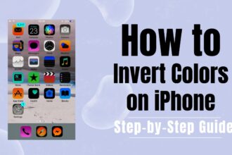 How to Invert Colors on iPhone text with iphone screenshot