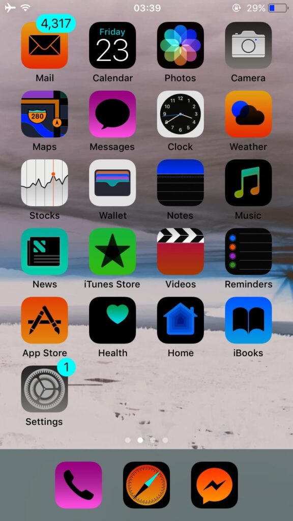 Inverted Colors on displayed on iPhone