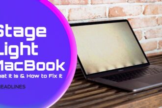 Stage Light MacBook in text