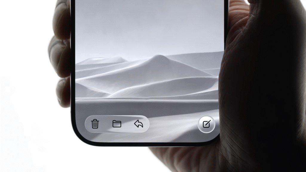 Liquid Glass UI Toggle in bottom of the phone