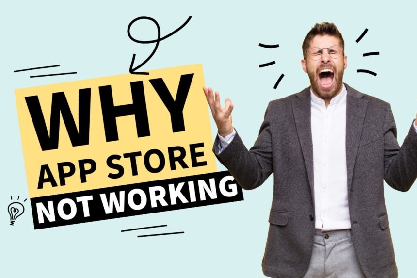 Man yelling is app store not working in anger