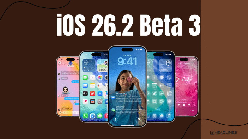 iOS 26.2 Beta 3 with iphone screens