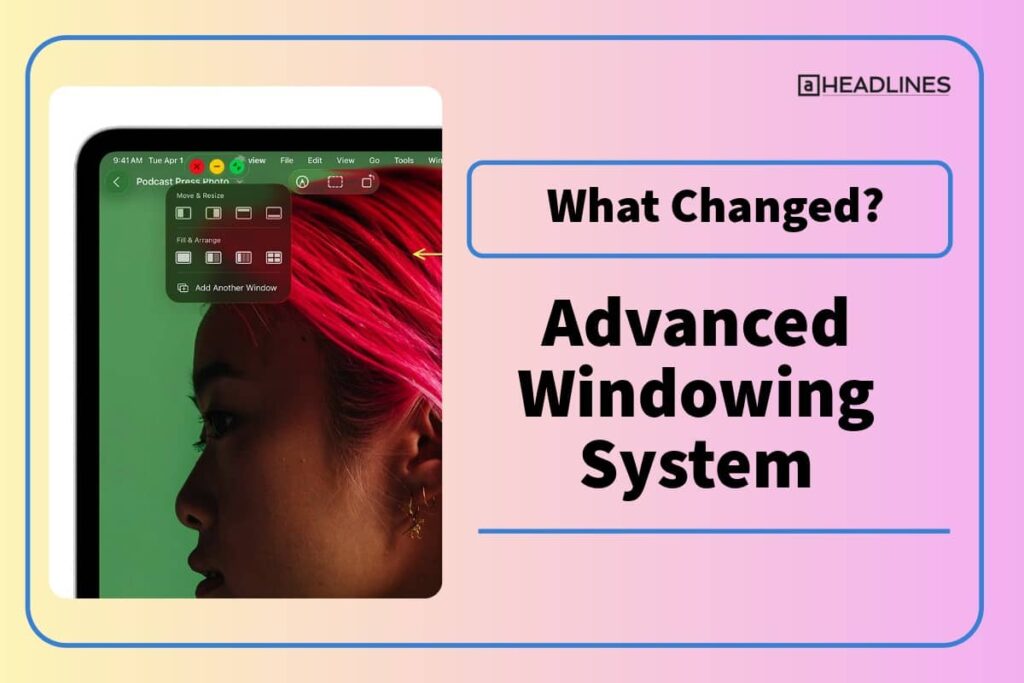 Advanced windowing system in iPadOS 26 showing flexible app resizing and multitasking