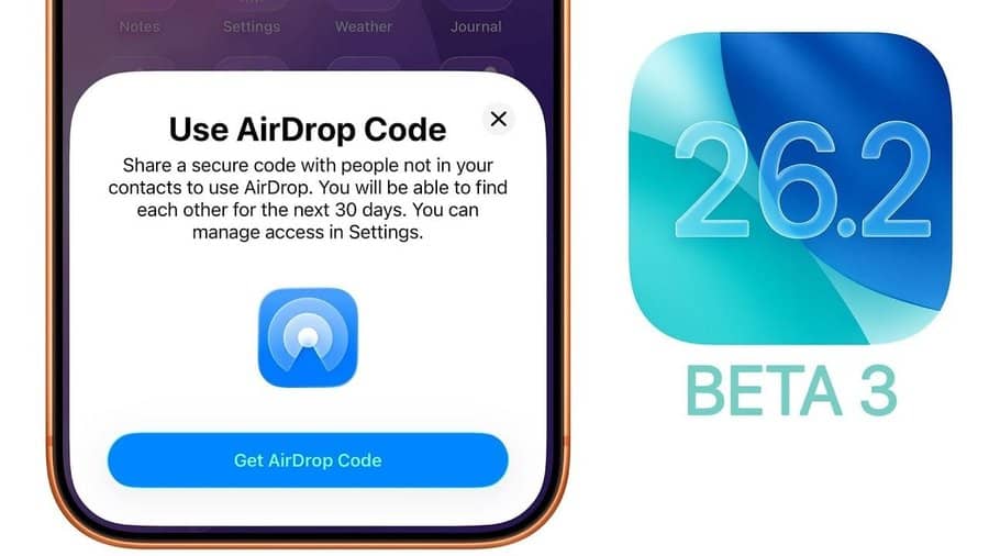 Use AirDrop Code feature in iOS 26.2 beta for secure file sharing with non-contacts