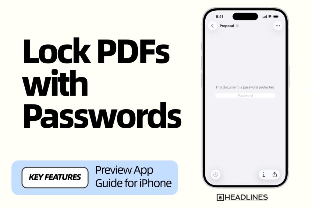 Lock PDFs in the Preview app on iPhone running iOS 26