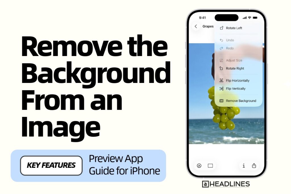 Remove the background from an image using the Preview app on iOS 26