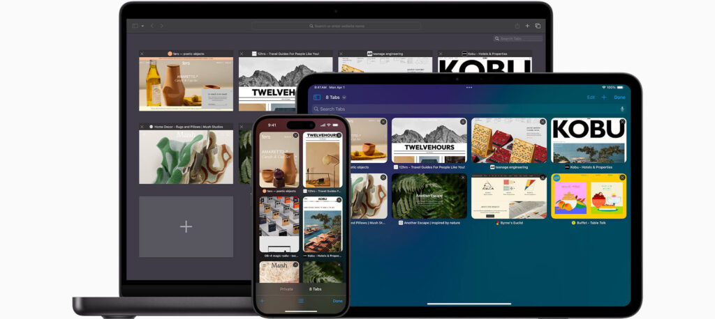 safari screenshot from all apple devices