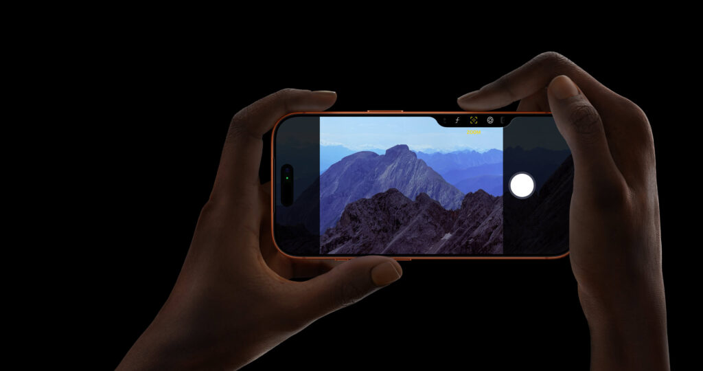 iPhone 17 Pro Max camera control interface on screen