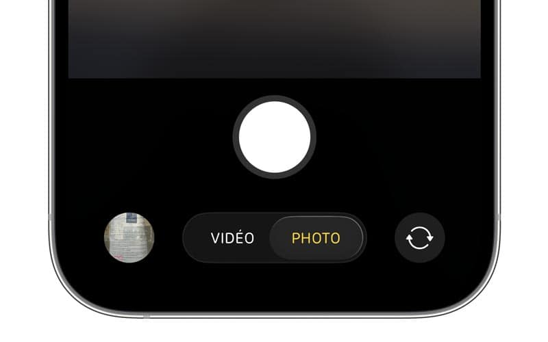 iOS 26 Camera app photo mode selector used to access Portrait Mode