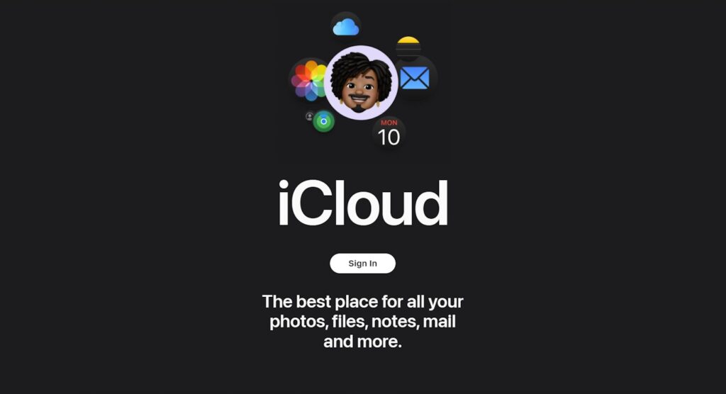 iCloud screenshot