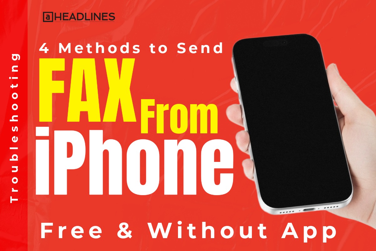 How to Fax from iPhone, iphone holds in hand and text visible