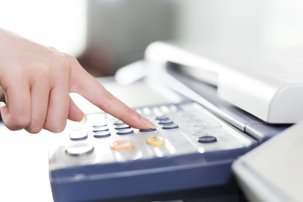 operating fax machine 