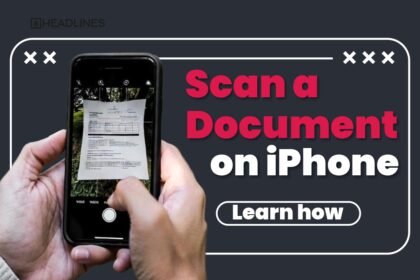 Scanning a paper document using an iPhone with the built-in Notes app camera feature