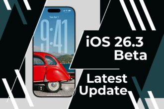 iPhone lock screen shown in iOS 26.3 beta 2 latest update highlighting the new fluid time design and interface changes