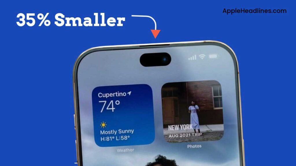 35% smaller iPhone 18 Dynamic Island shown on display screen