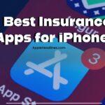 7 best insurance apps for iPhone users in USA displayed on App Store screen with bold text overlay