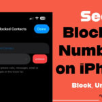 How to see blocked numbers on iPhone blocked contacts screen with unblock option
