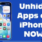 Unhide apps on iPhone home screen tutorial showing iPhone interface and app icons