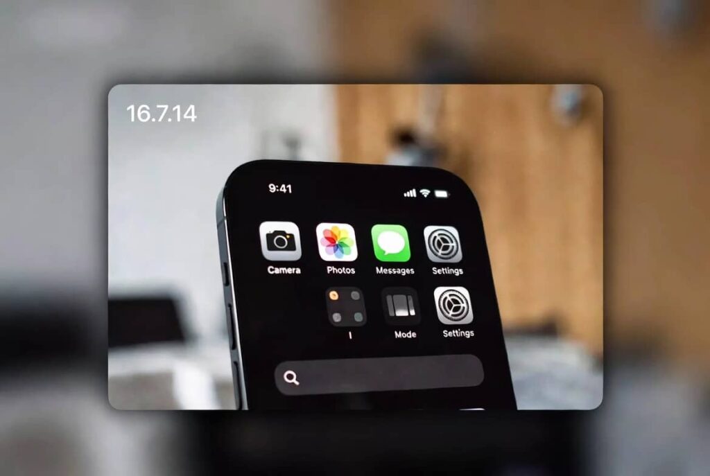 update iOS 16.7.14 shown in iphone