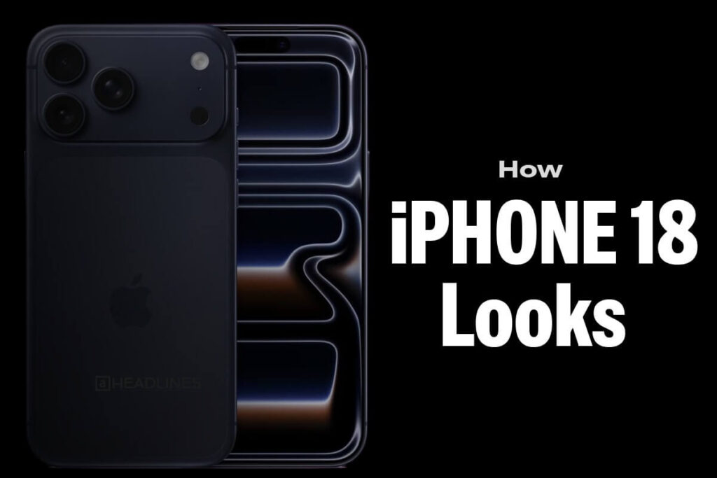 Leaked render showing how iPhone 18 may look with triple camera setup and sleek black finish