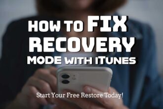 iTunes iPhone recovery guide showing how to fix recovery mode on iPhone