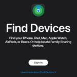 screenshot of the icloud find my iphone