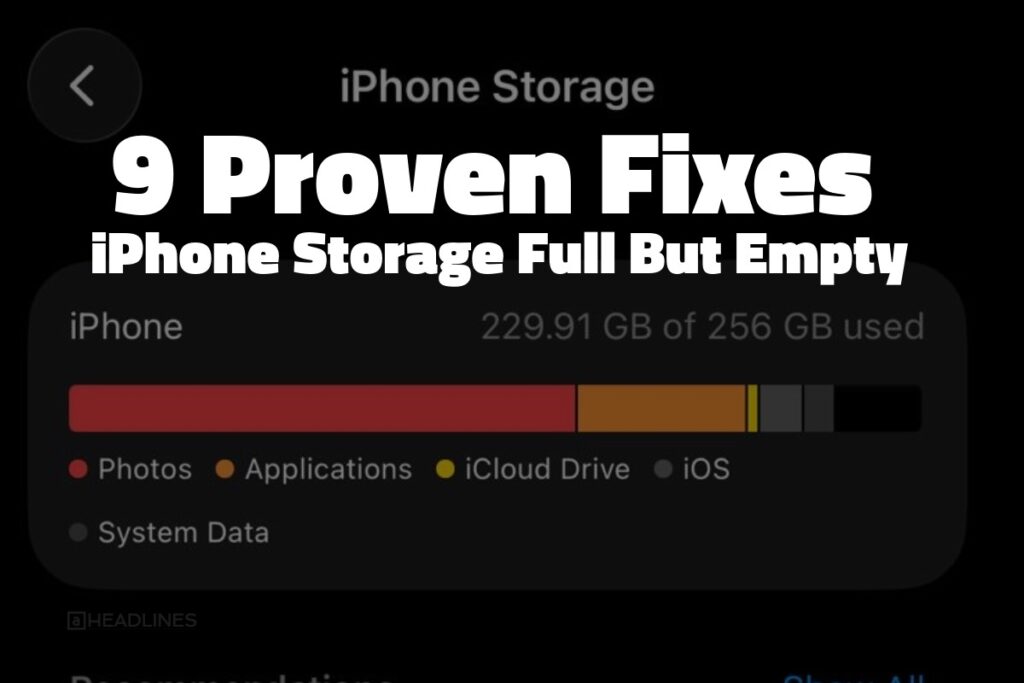 iphone storage full but empty fix