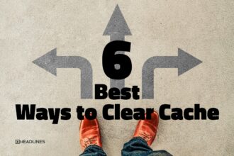 Clear cache iPhone – illustration of multiple ways to clear cache with arrows showing different directions