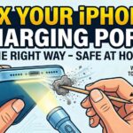 Fix iPhone charging port not working by cleaning lint and debris
