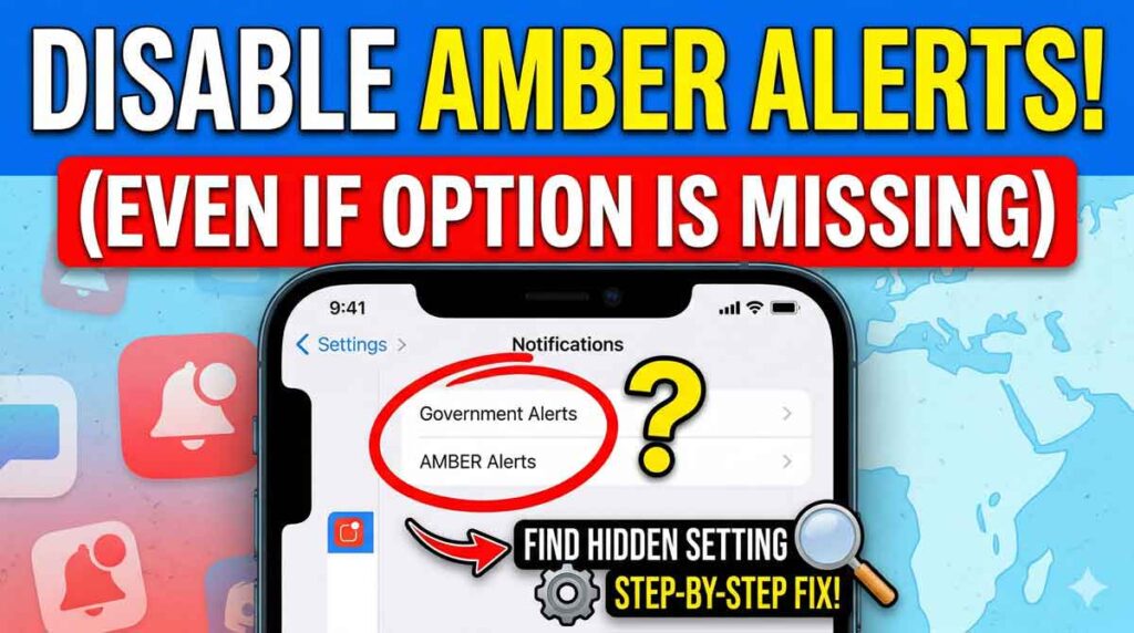 disable amber alerts iphone even if option missing step by step guide