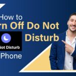 Illustration showing how to turn off Do Not Disturb on iPhone with a person pointing