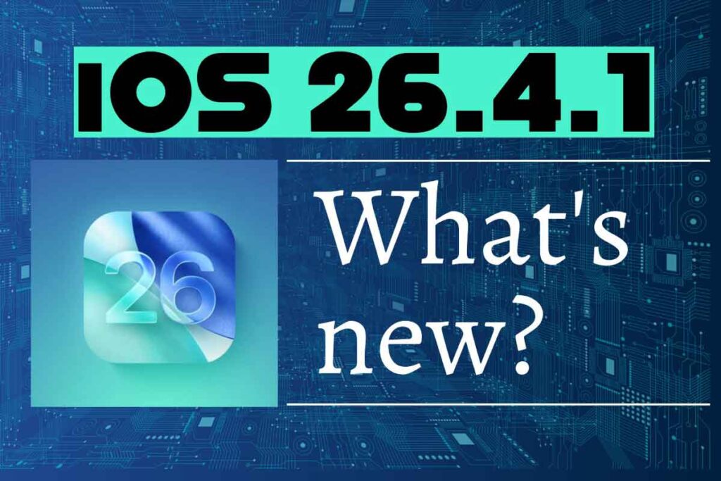 iOS 26.4.1 update what’s new screen with iCloud fix and features overview