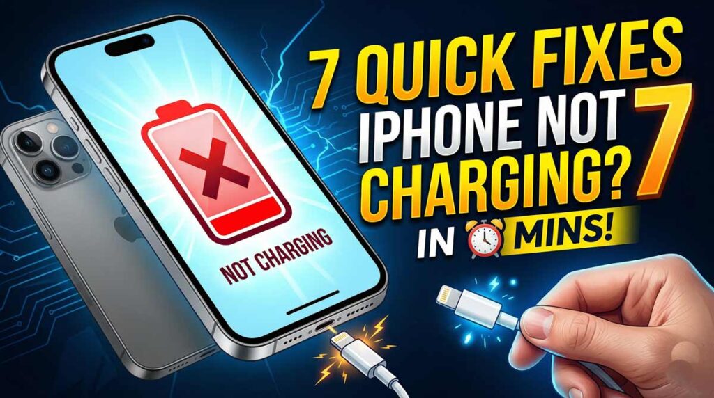 iPhone not charging fix with lightning cable and low battery warning