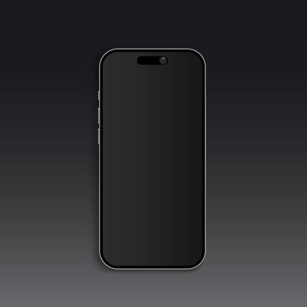 Modern iPhone with completely black screen showing display not responding or powered off issue