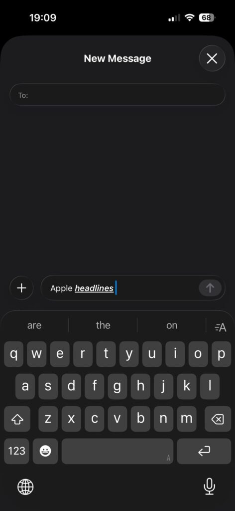 Apple iPhone texting changes keyboard and typing interface iOS 26