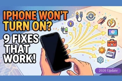 iPhone won't turn on fix showing black screen with troubleshooting solutions 2026