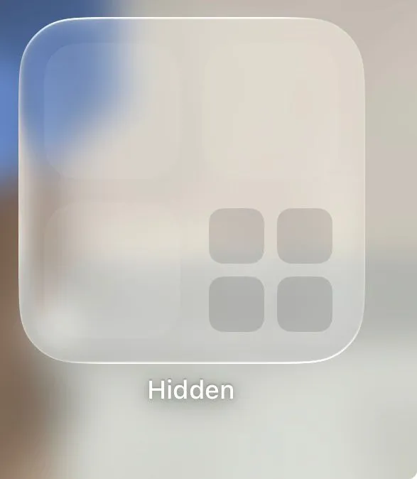 Hidden apps folder icon on iPhone Home Screen