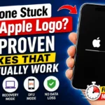 iPhone stuck on Apple logo screen with 7 proven fixes including Recovery Mode and DFU Mode