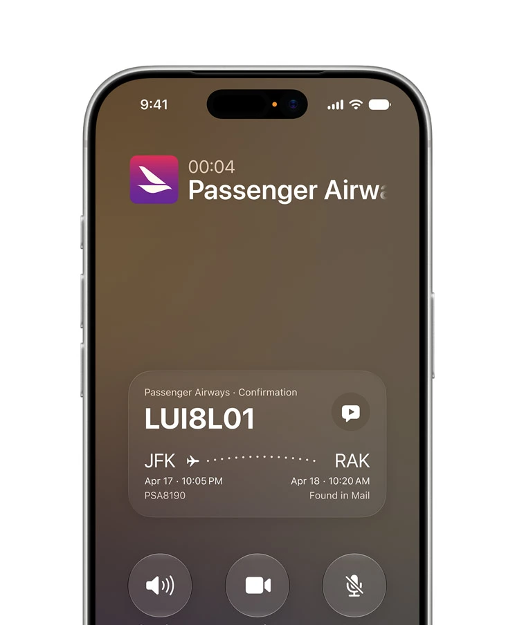 Apple Intelligence using on-screen information to provide travel and booking assistance
