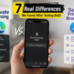 InPrivate Browsing vs Safari Private Browsing on iPhone showing 7 real differences between Microsoft Edge and Safari private modes in 2026.