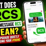 What Does Text Message RCS Mean on iPhone thumbnail showing RCS messaging chat and iPhone conversation