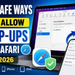Thumbnail showing how to allow pop-ups on Safari on Mac, iPhone, and iPad using three safe methods in 2026.