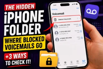 Thumbnail showing where blocked voicemails are stored on iPhone in iOS 26 and iOS 27