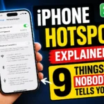 Thumbnail showing an iPhone Personal Hotspot settings screen with tips explaining nine important iPhone hotspot features and settings in 2026.