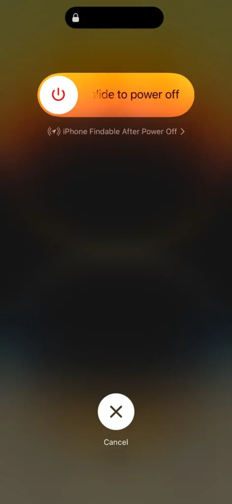 iPhone slide to power off screen used during System Data cleanup