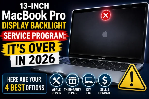 13-inch MacBook Pro display backlight service program ending in 2026 with repair options