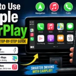 Apple CarPlay dashboard showing Maps, Music, Phone, and Messages