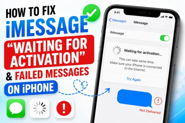 iPhone showing iMessage Waiting for Activation and failed message errors
